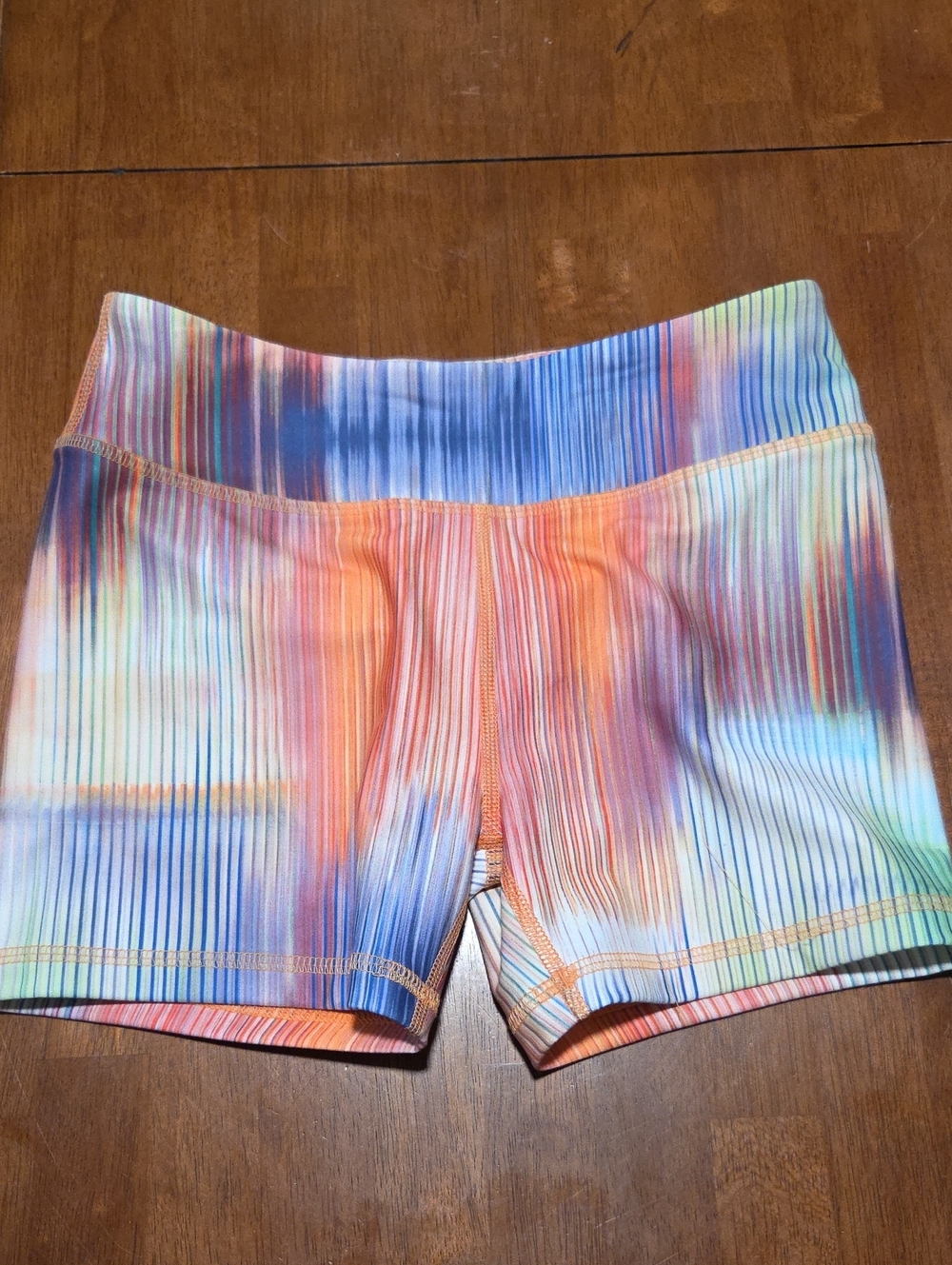 DSG Kids Multicolor Ribbed Bike Shorts - Blue, Orange, Purple